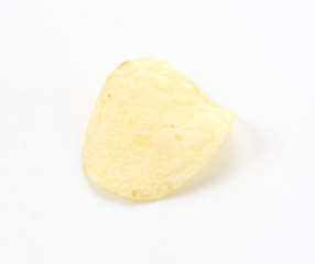 potato chips on white background