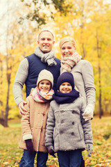 Fototapeta premium happy family in autumn park