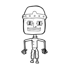 funny cartoon robot