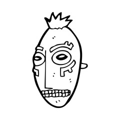 cartoon tribal mask
