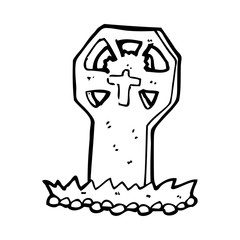 cartoon spooky grave