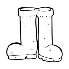 cartoon rubber boots