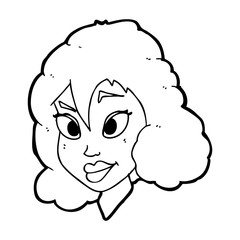 cartoon pretty woman