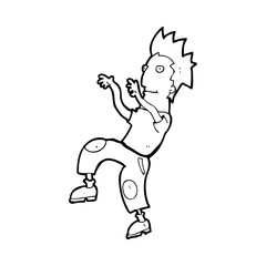 cartoon happy man doing funny dance