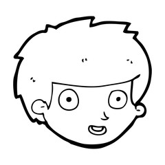 cartoon happy boy's face