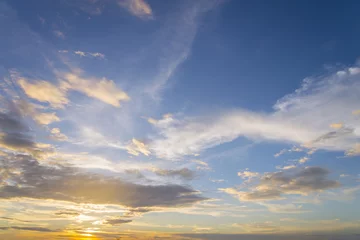 Poster de jardin Mer / coucher de soleil sky with cloud background in sunset time