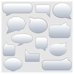 Set frame for the chat and comments, vector illustration.
