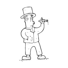 cartoon smoking gentleman
