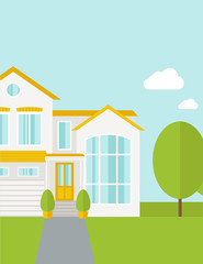 Big house with trees