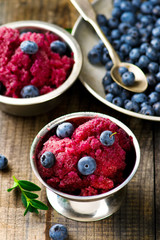 sorbet from bilberry