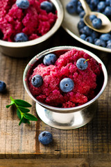 sorbet from bilberry