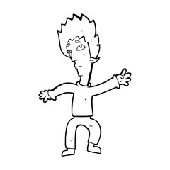 cartoon vampire man