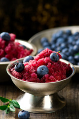 sorbet from bilberry
