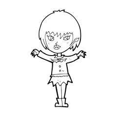 Obraz premium cartoon vampire girl