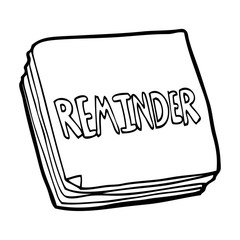 cartoon reminder notes