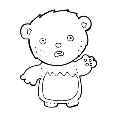 cartoon worried teddy bear