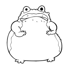 cartoon fat toad