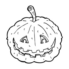cartoon grinning pumpkin
