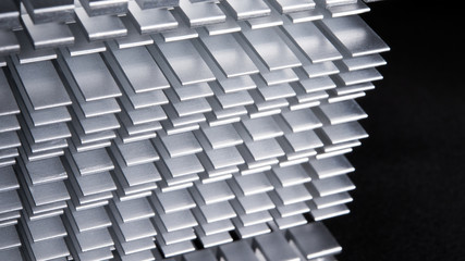 Aluminum radiator background