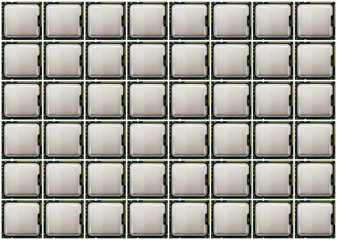 Computer processors background isolated