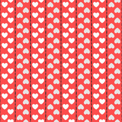 Seamless geometric pattern with hearts.  illustration