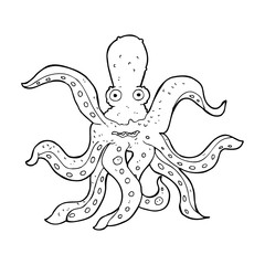 cartoon giant octopus