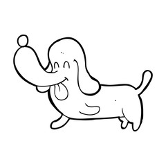 cartoon happy dog