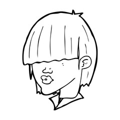 cartoon fashion haircut