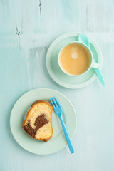 Slice of marble cake