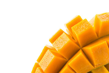 fresh mango on white background