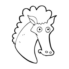 cartoon horse head