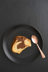 Slice of marble cake