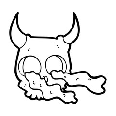 cartoon halloween skull