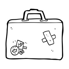cartoon luggage