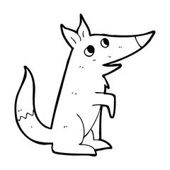 cartoon wolf cub