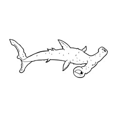 Fototapeta na wymiar cartoon hammerhead shark