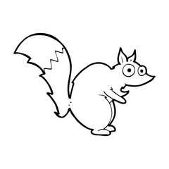 funny startled squirrel cartoon