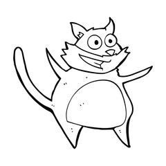 funny cartoon cat