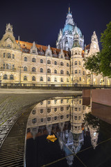 City Hall of Hannover, Germany by night

