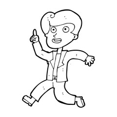 cartoon man with great idea