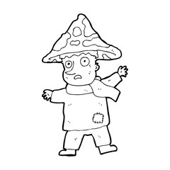 cartoon magical mushroom man