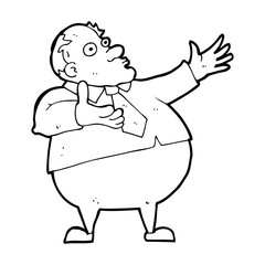 cartoon exasperated middle aged man