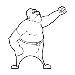 cartoon angry man