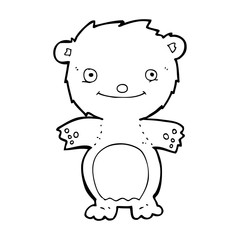 cartoon happy little teddy bear