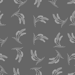 seamless pattern with wheat