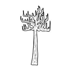 old bare tree cartoon
