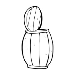 cartoon beer barrel