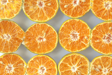 Halves of orange background pattern