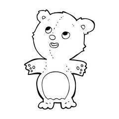 cartoon happy little teddy bear