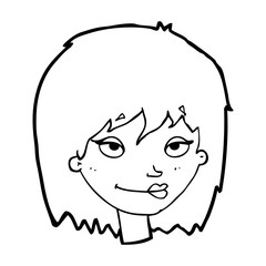 cartoon smiling woman